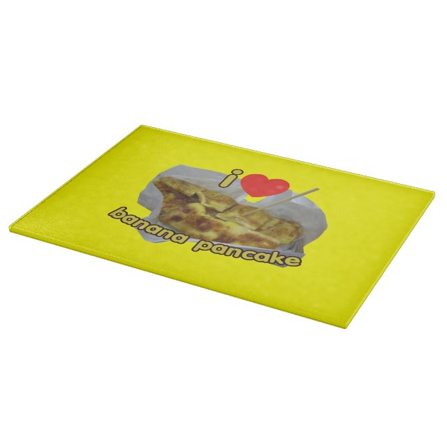 I Love (Heart) Banana Pancake ... Thai Street Food Cutting Board (Corner)