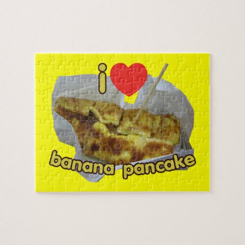 I Love Heart Banana Pancake  Thai Street Food Jigsaw Puzzle