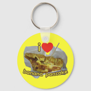 I Love (Heart) Banana Pancake ... Thai Street Food Keychain