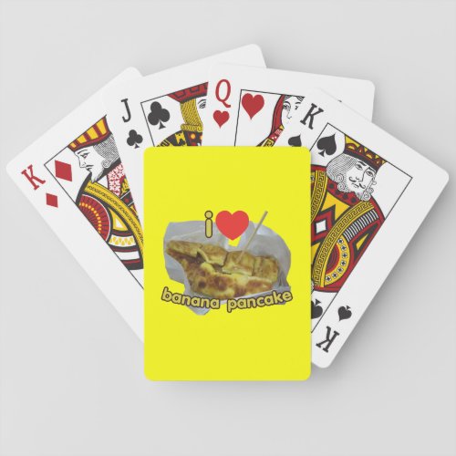 I Love Heart Banana Pancake  Thai Street Food Poker Cards
