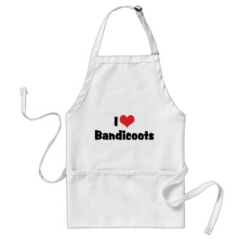 I Love Heart Bandicoots Adult Apron