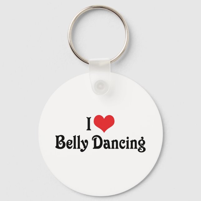 I Love Heart Belly Dancing Keychain (Front)