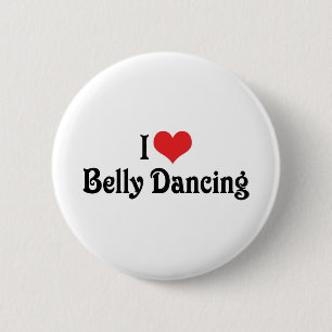I Love Heart Belly Dancing Pinback Button