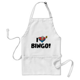 I Love Heart Bingo! - Bingo Lovers Adult Apron