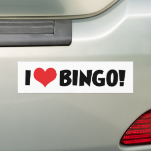 I Love Heart Bingo! - Bingo Lovers Bumper Sticker