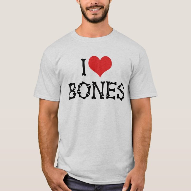 I Love Heart Bones - Chiropractor Archeology Lover T-Shirt (Front)