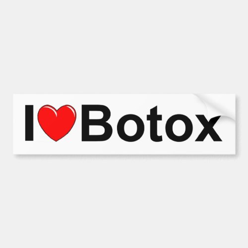 I Love Heart Botox Bumper Sticker