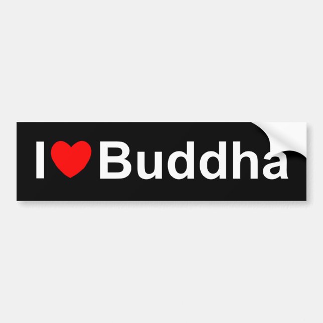 I Love (Heart) Buddha Bumper Sticker (Front)