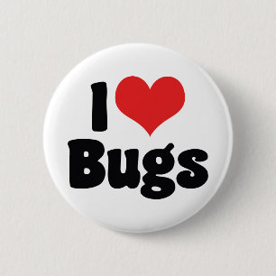 I Love Heart Bugs - Insects Entomologist Pinback Button