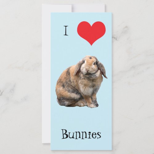 I love heart bunnies bookmark gift idea