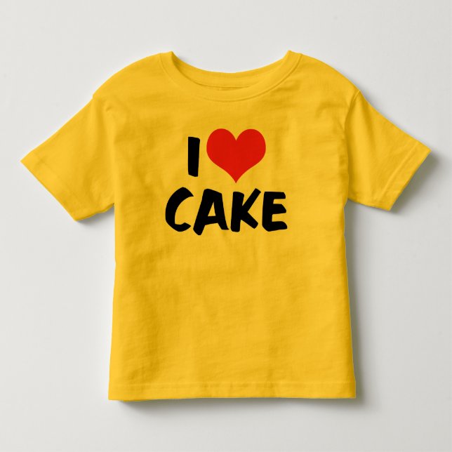 I Love Heart Cake - Cake Cookie Donut Lover Toddler T-shirt (Front)