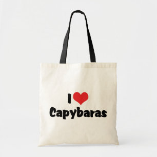 I Love Heart Capybaras Tote Bag