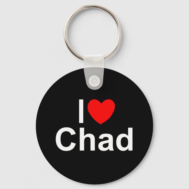 I Love (Heart) Chad Keychain (Front)