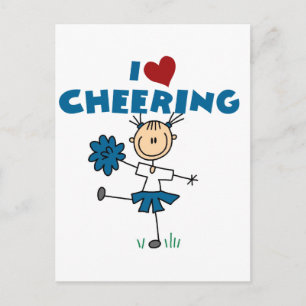 I Love (Heart) Cheering Postcard