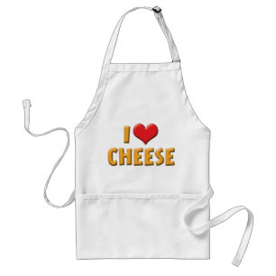 I Love Heart Cheese - Dairy Lover Adult Apron