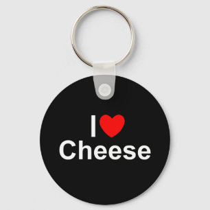I Love (Heart) Cheese Keychain