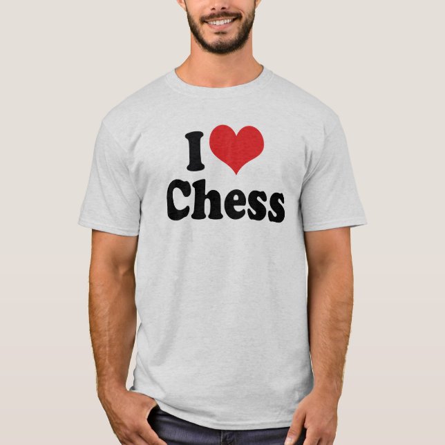 I Love Heart Chess T-Shirt (Front)