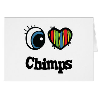 I Love (Heart) Chimps Cards