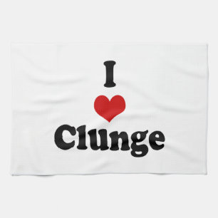 I LOVE {HEART} CLUNGE KITCHEN TOWEL