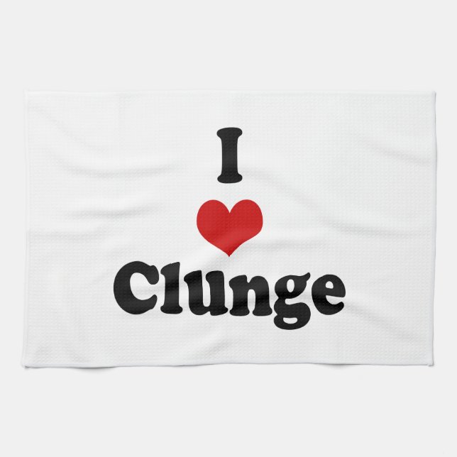 I LOVE {HEART} CLUNGE KITCHEN TOWEL (Horizontal)