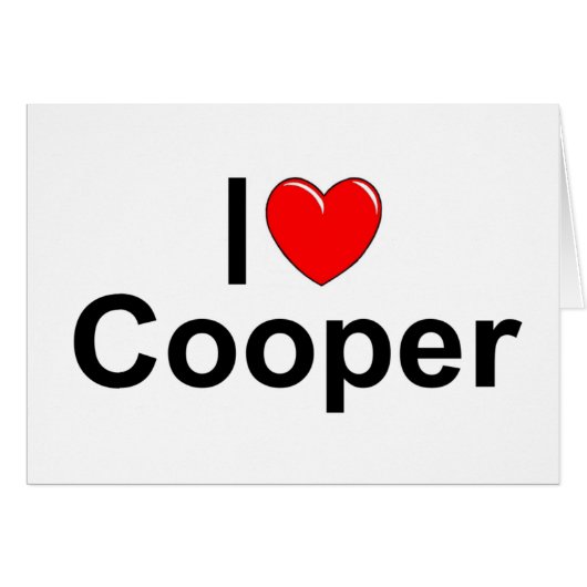 I Love (Heart) Cooper Cards (Front Horizontal)