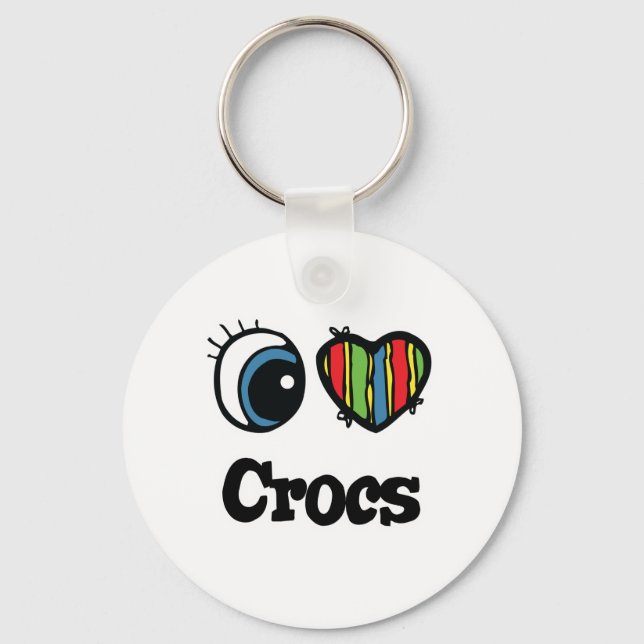 I Love (Heart) Crocs Keychain (Front)