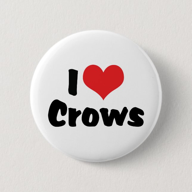I Love Heart Crows Button (Front)