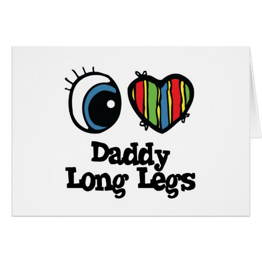 I Love (Heart) Daddy long legs Cards (Front Horizontal)