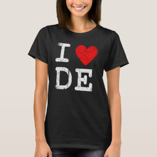 I Love Heart Delaware USA State DE Souvenir Gift D T-Shirt