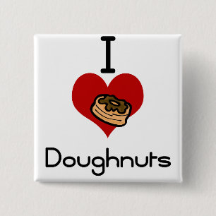 I love-heart doughnut button