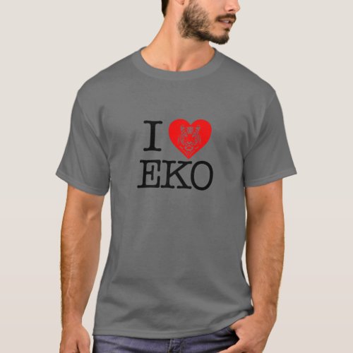 I Love Heart EKO Tiger Gone But Not Forgotten Tige T_Shirt