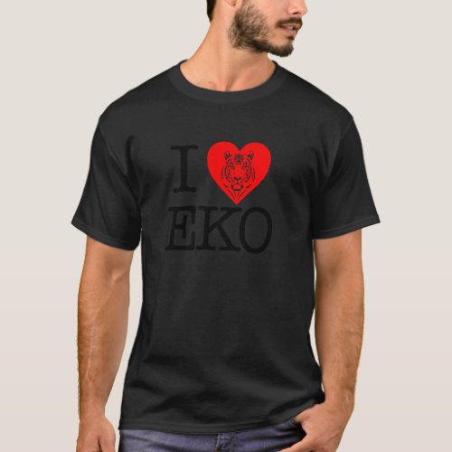I Love Heart Eko Tiger Gone But Not Forgotten Tige T_Shirt