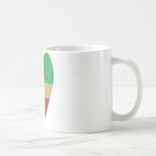 I Love Heart Ethiopia: Flag Art Motif Coffee Mug