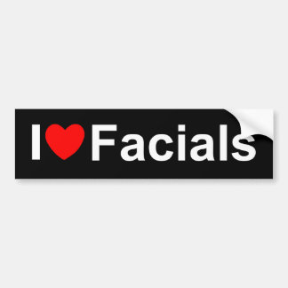 I Love (Heart) Facials Bumper Sticker