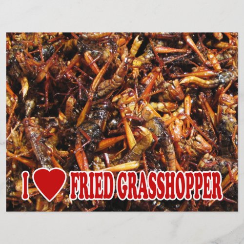 I Love Heart Fried Grasshopper Flyer