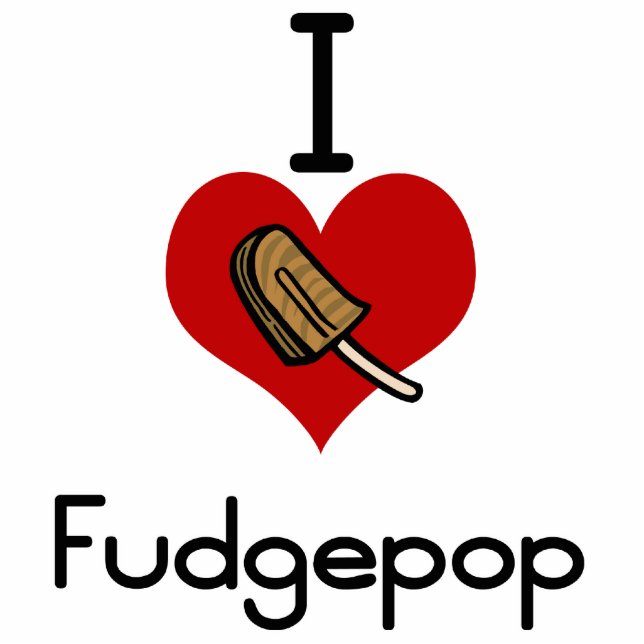 I love-heart fudgesicle statuette (Front)