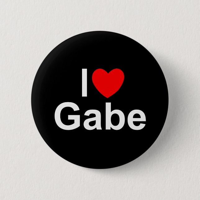 I Love (Heart) Gabe Button (Front)