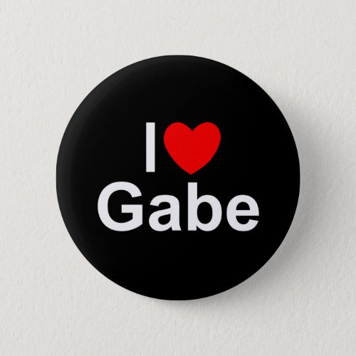 I Love Heart Gabe Button