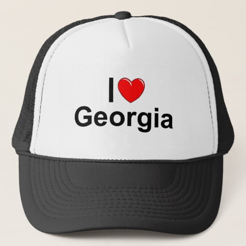 I Love Heart Georgia Trucker Hat