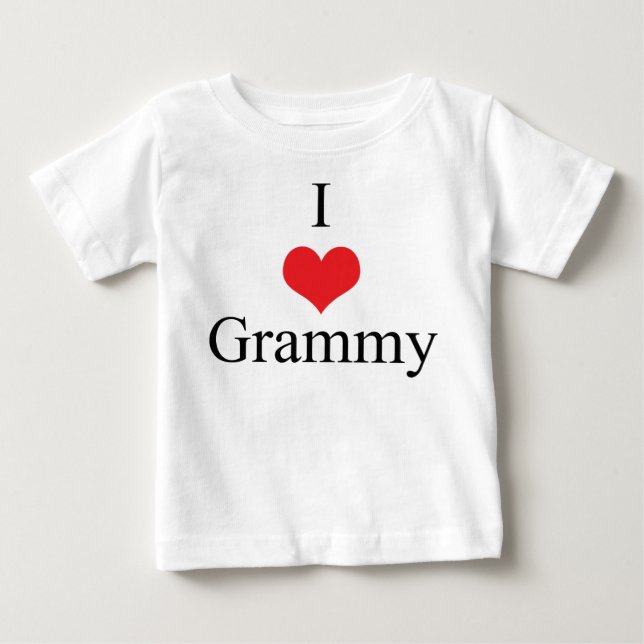 I Love (Heart) Grammy Baby T-Shirt (Front)
