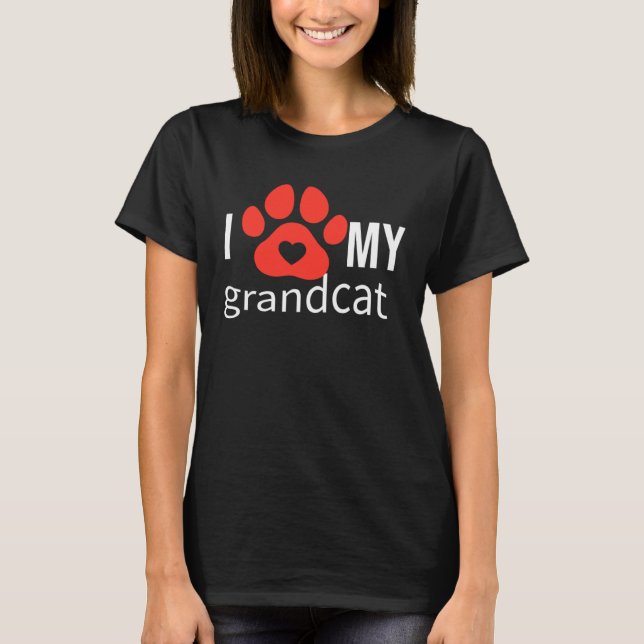 I love Heart Grandcat T-Shirt (Front)
