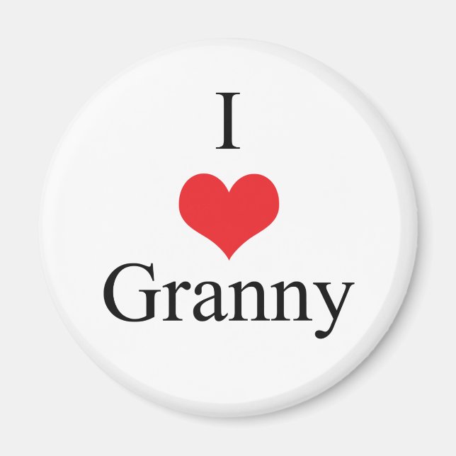 I Love (Heart) Granny Magnet (Front)