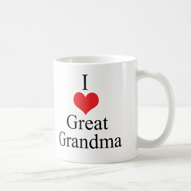I Love (Heart) Great Grandma Coffee Mug (Right)