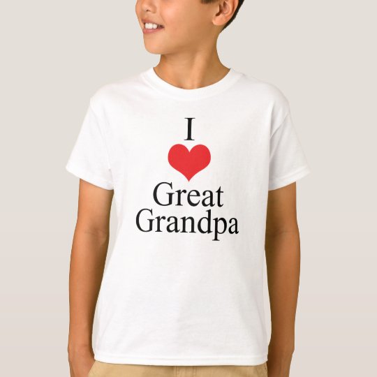 I Love (Heart) Great Grandpa T-Shirt