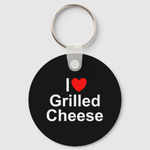 I Love (Heart) Grilled Cheese Keychain