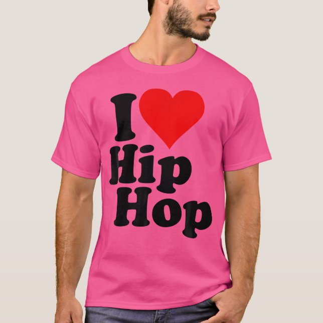 I Love Heart Hip Hop Rap T-Shirt (Front)