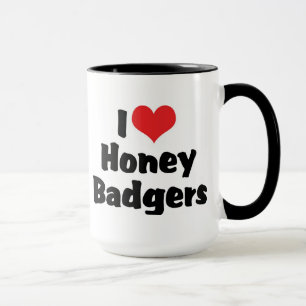 I Love Heart Honey Badgers Mug
