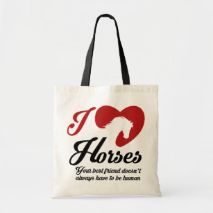 I Love/Heart Horses Tote Bag