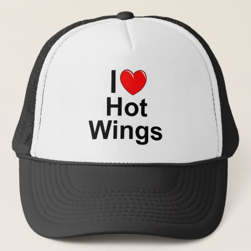 I Love Heart Hot Wings Trucker Hat