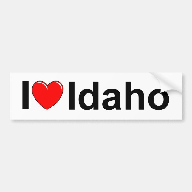 I Love (Heart) Idaho Bumper Sticker (Front)